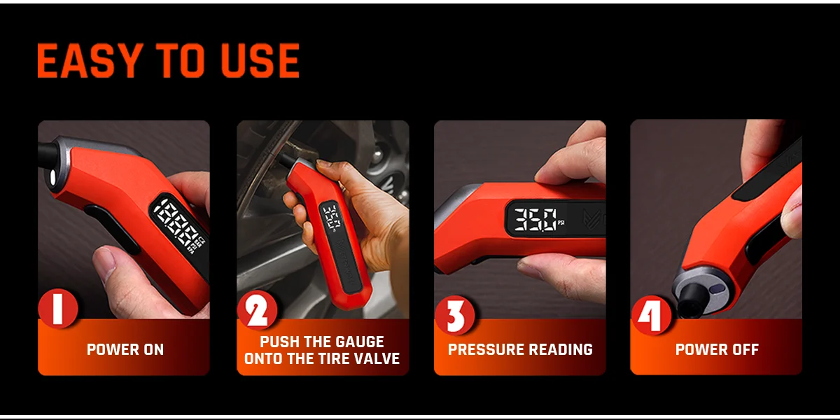 Digital Tire Pressure Gauge – 3–200 PSI