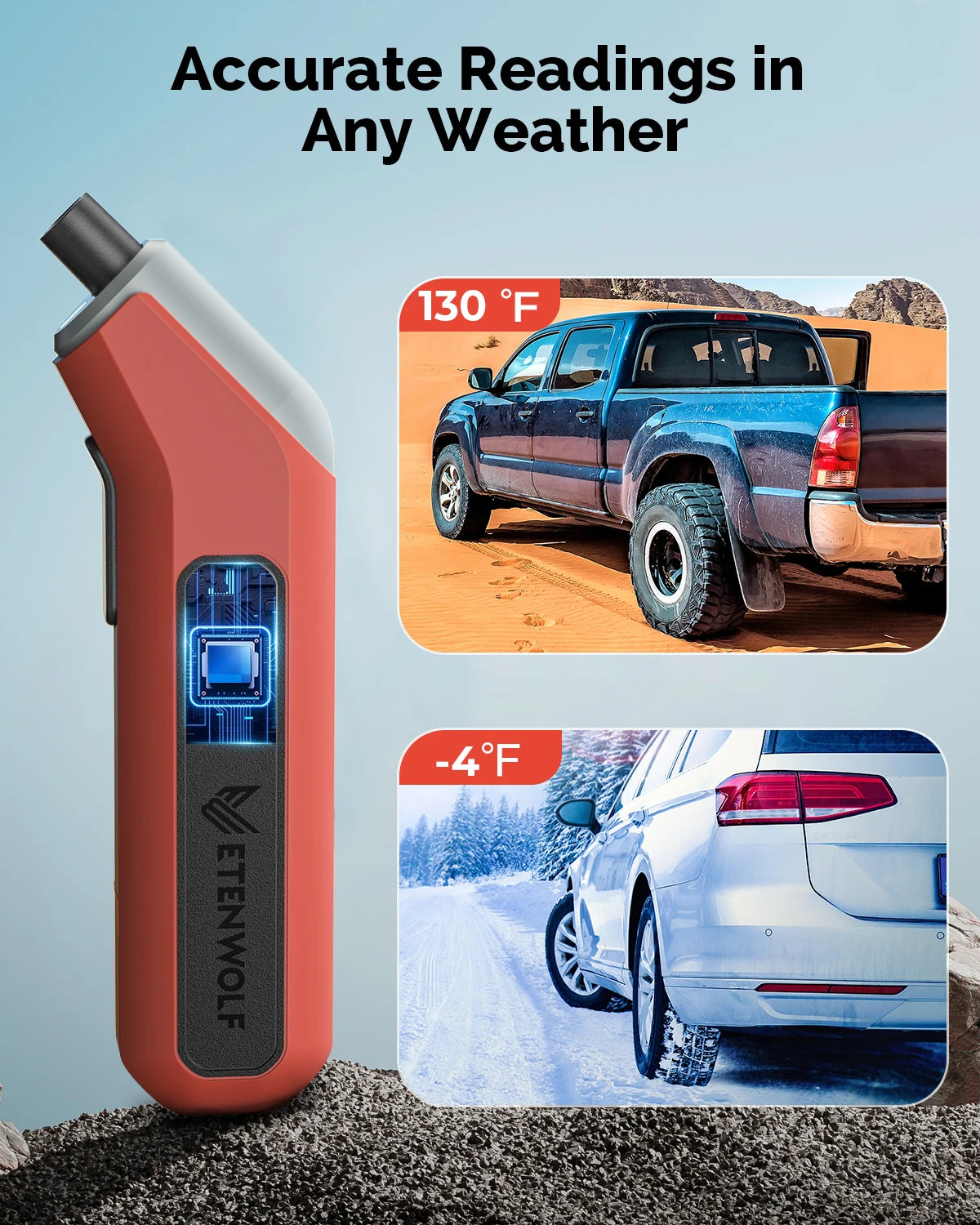 Digital Tire Pressure Gauge – 3–200 PSI