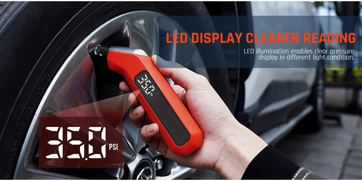 Digital Tire Pressure Gauge – 3–200 PSI
