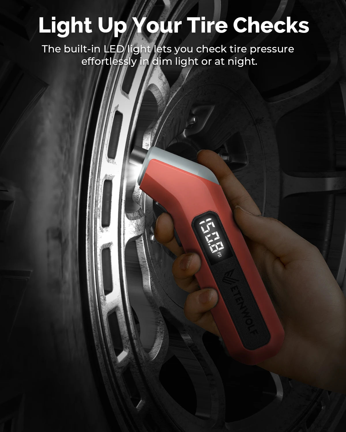 Digital Tire Pressure Gauge – 3–200 PSI
